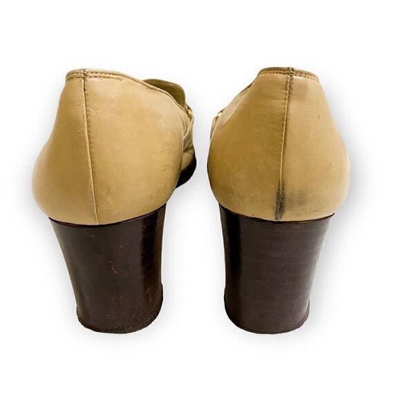 Vintage Givenchy beige loafer heel.  size 8AA - Picture 6 of 8